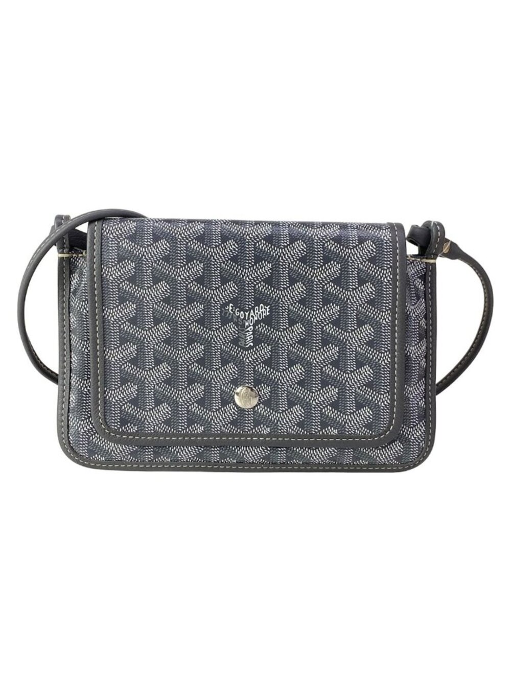 Goyard Shoulder Bag Plumet Gray Leather